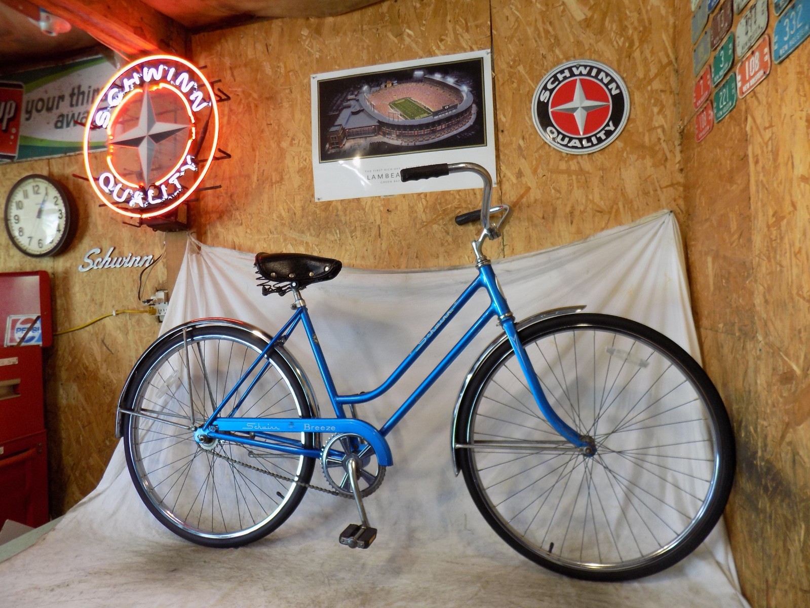 1971 SCHWINN BREEZE BIKE VINTAGE RACER BLUE SPEEDSTER LADIES COLLEGIATE S5 USA