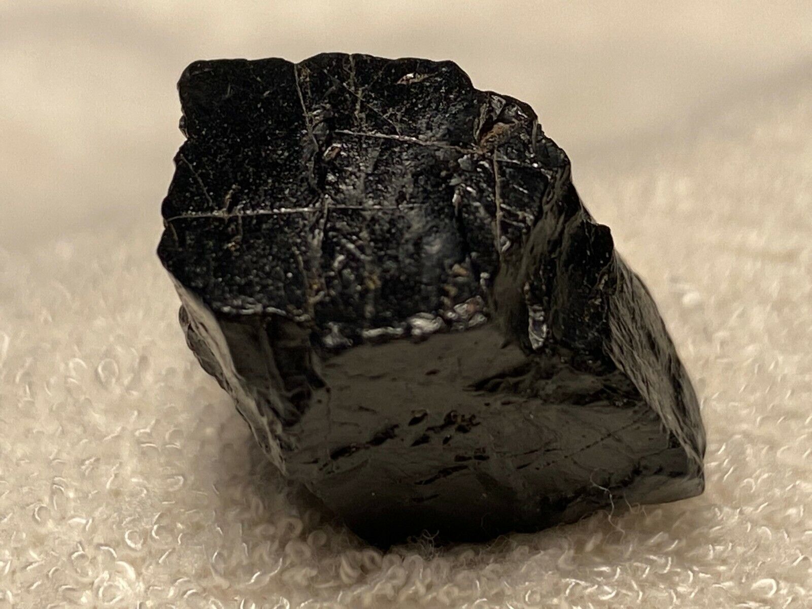 32.60 ct. Black hexagonal graphite-C meteorite impact diamond