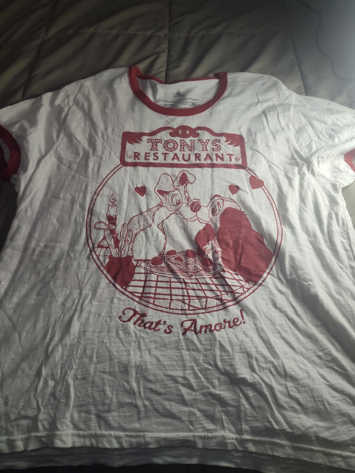 Disney Tony\'s Pizza Tshirt White Size 2XL