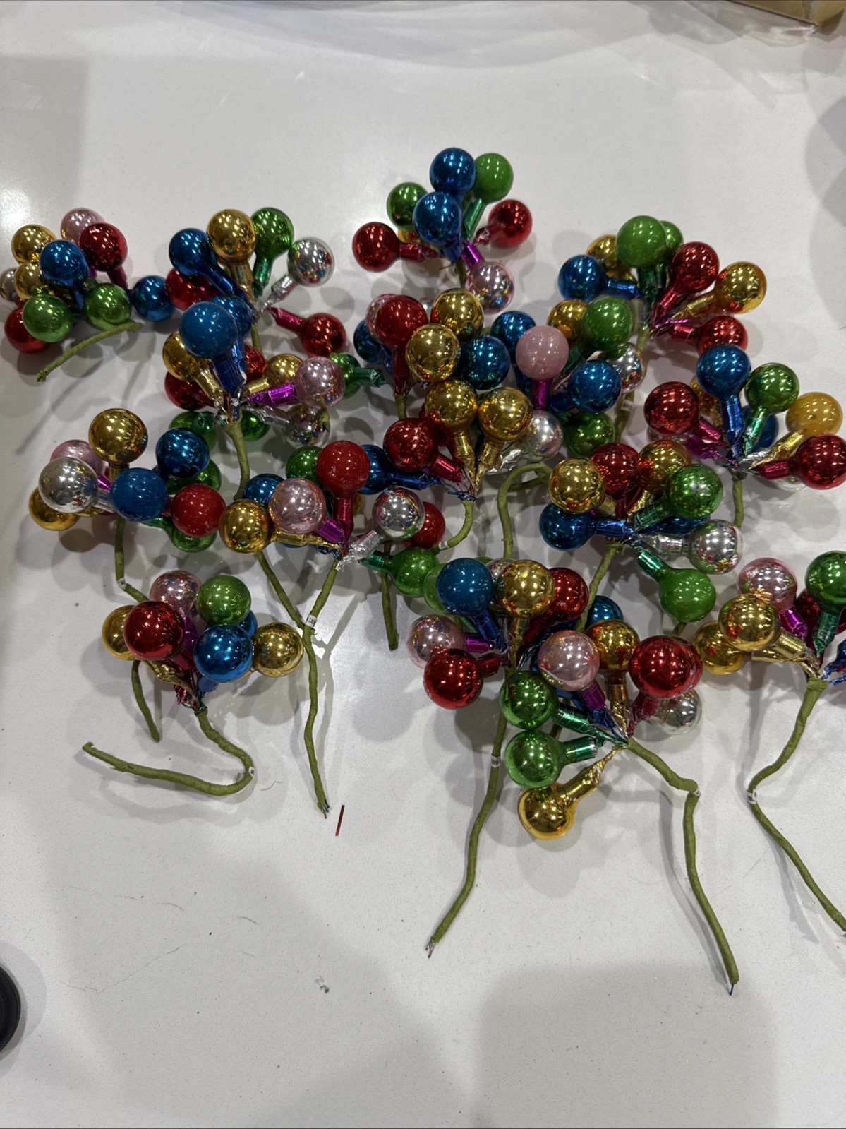 Vintage Adler Christmas 1960’s Rainbow Mercury Glass Ball  16 Clusters