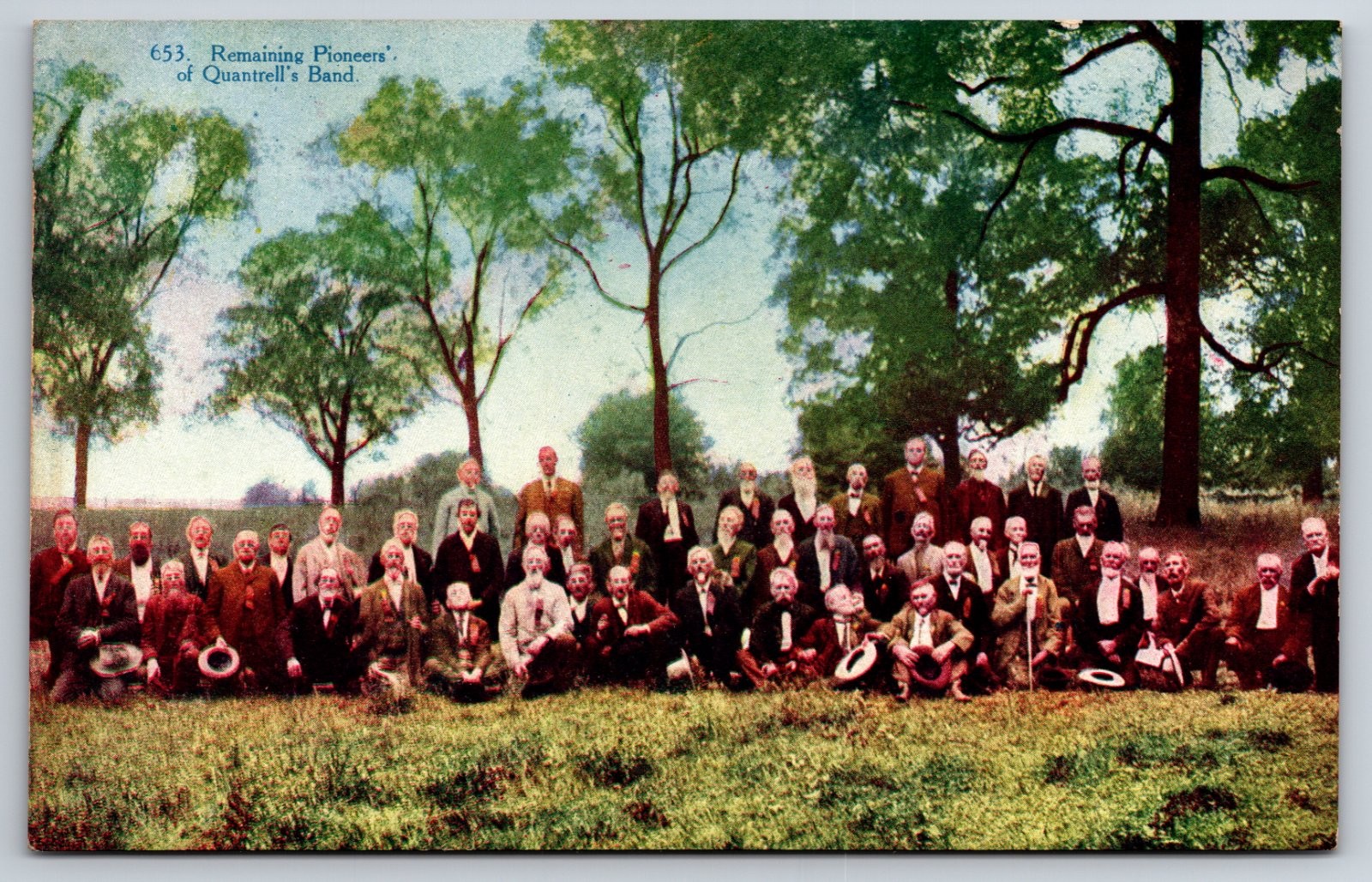 Remaining Pioneers of Quantrill's Band of Raiders Civil War Confederate Postcard