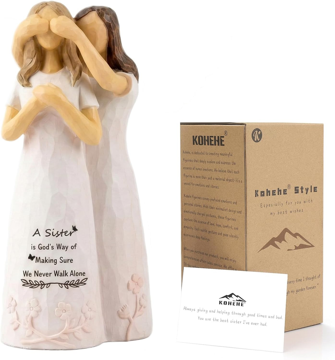 Sister Gifts, 5.5” Resin Handmade Figurine - Sister Birthday Gifts
