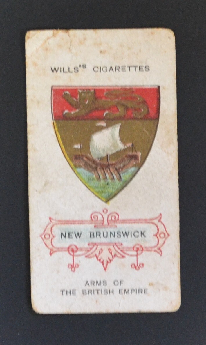 1910 Wills's Arms of the British Empire Series Cigarette Card #42 New Brunswick
