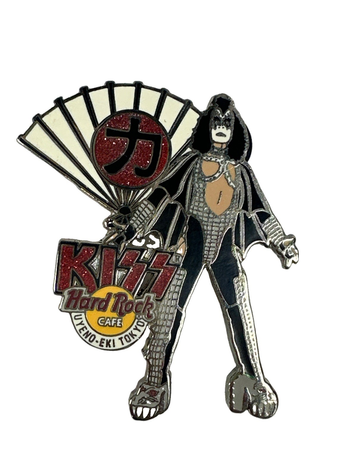 Hard Rock Cafe Pin Ueno-Eki Tokyo Japan KISS Power Fan Gene Simmons Style LE VTG