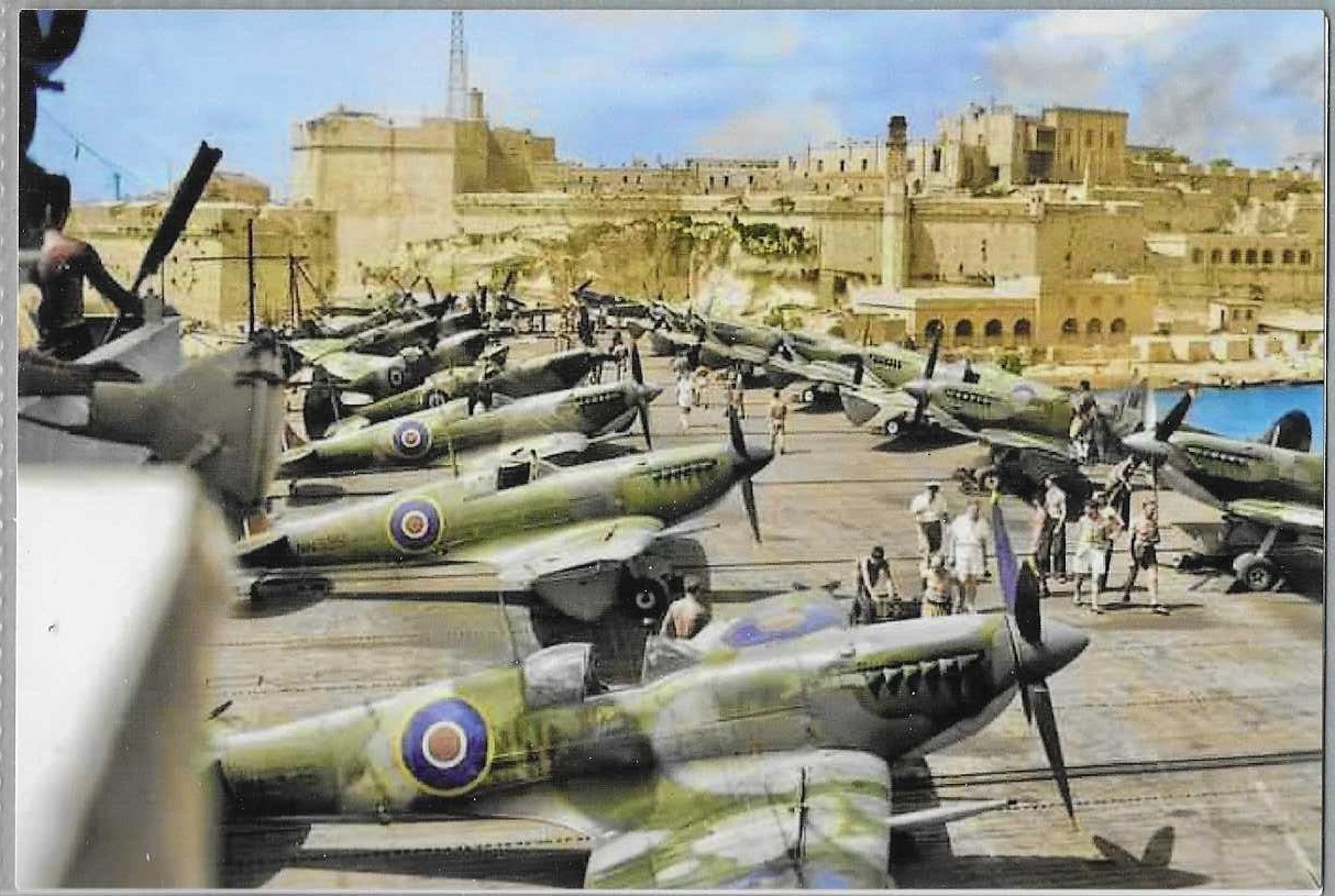 RAF Spitfires in Malta WW2 Re-Print 4x6 #1029** RAF Spitfires in Malta WW2 Re-Print 4x6 #1029**