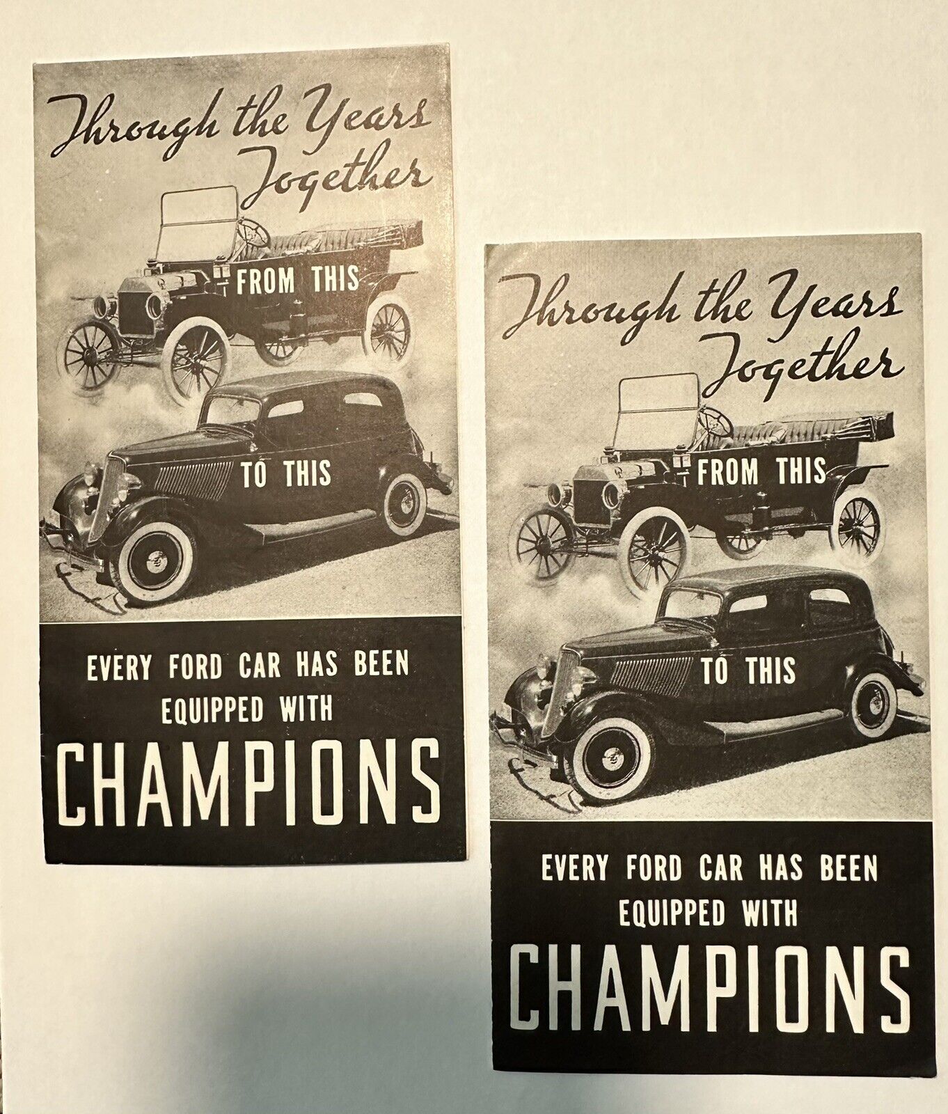 1933 Champion Spark Plug Ford Booklets Advertisement Gas Oil Sign (2)