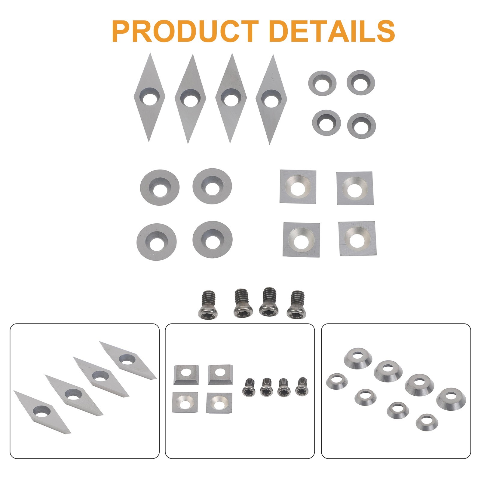 Comprehensive For Woodturning Kit with Carbide Cutter Inserts 20pcs