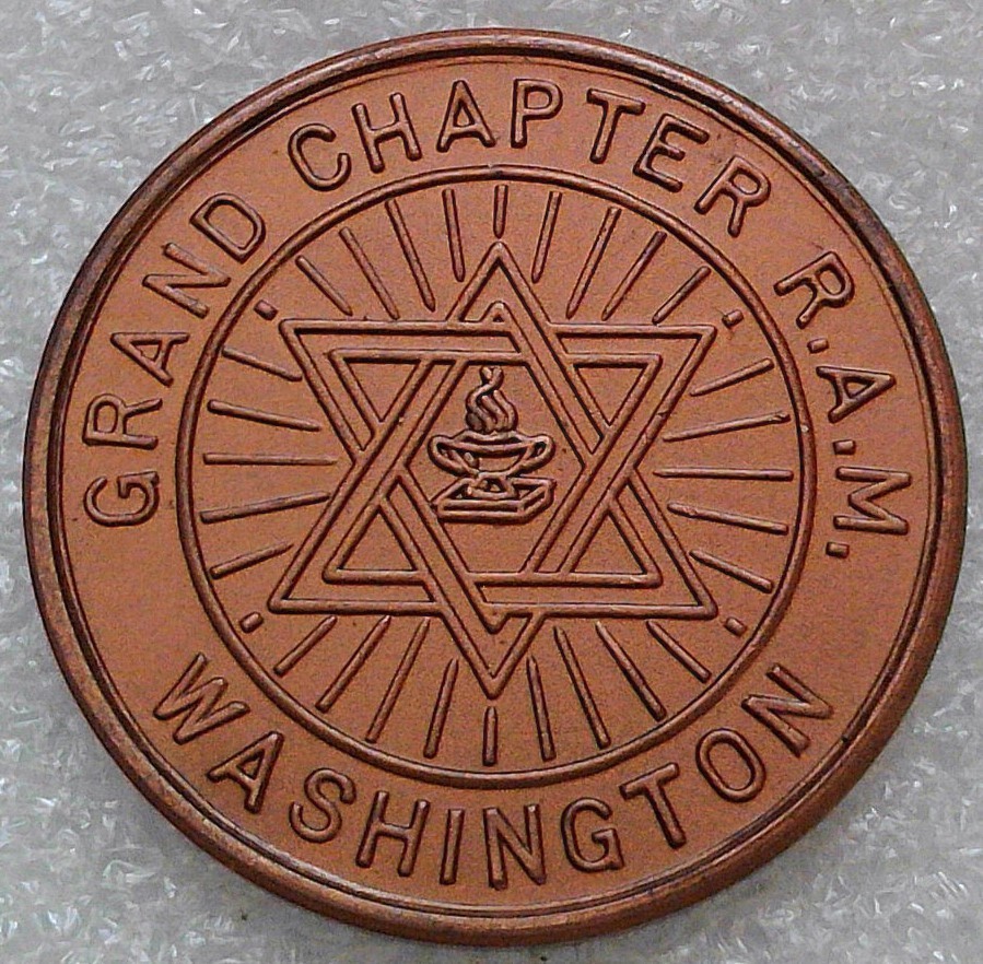 Washington Grand Chapter R.A.M. - AL 2414 AL 2489 - Masonic Penny - 75th Anniver Washington Grand Chapter R.A.M. - AL 2414 AL 2489 - Masonic Penny - 75th Anniver