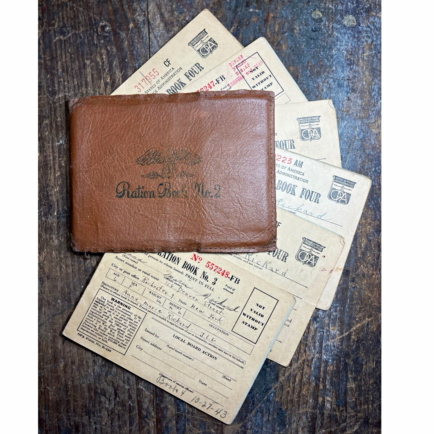 Vintage 1943 WWII War Ration Book Rochester NY