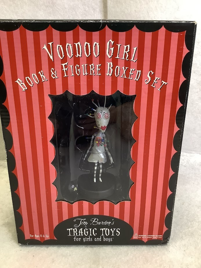RARE Tim Burton's Tragic Toys For Girls & Boys Voodoo Girl Book Figure Boxed Set