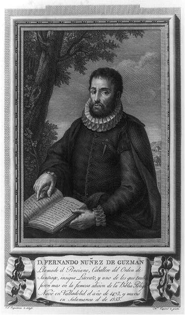 Photo:Hern�n N��ez de Guzm�n Portrait Engraving 1791 Spanish Humanist