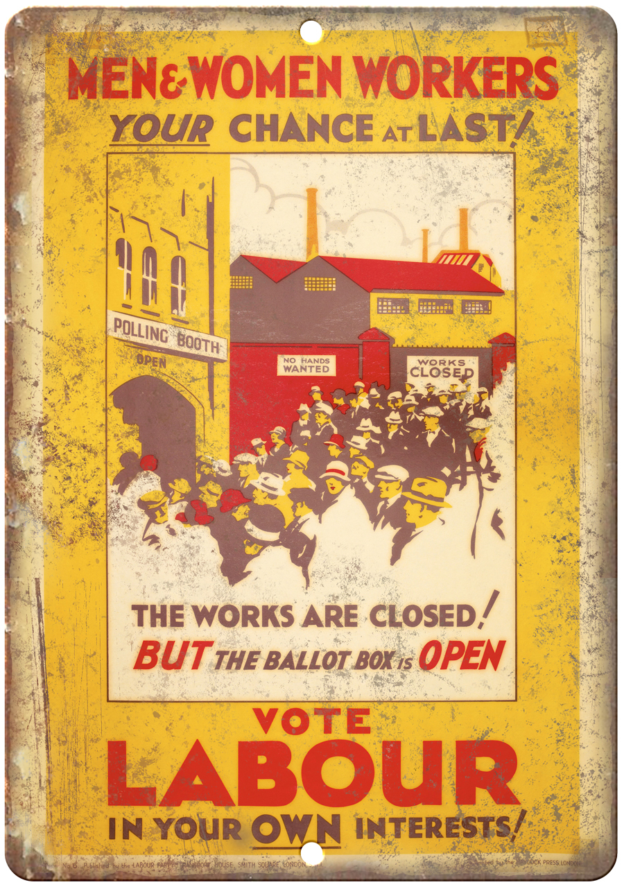 England London Vote Labour Party RARE Poster 12