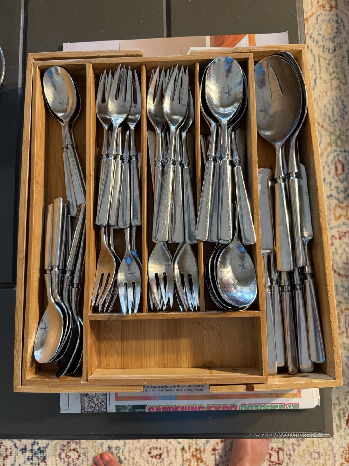 Vintage Dansk Anvil Stainless, 11 Place Settings Plus, Serving Spoons And Fork