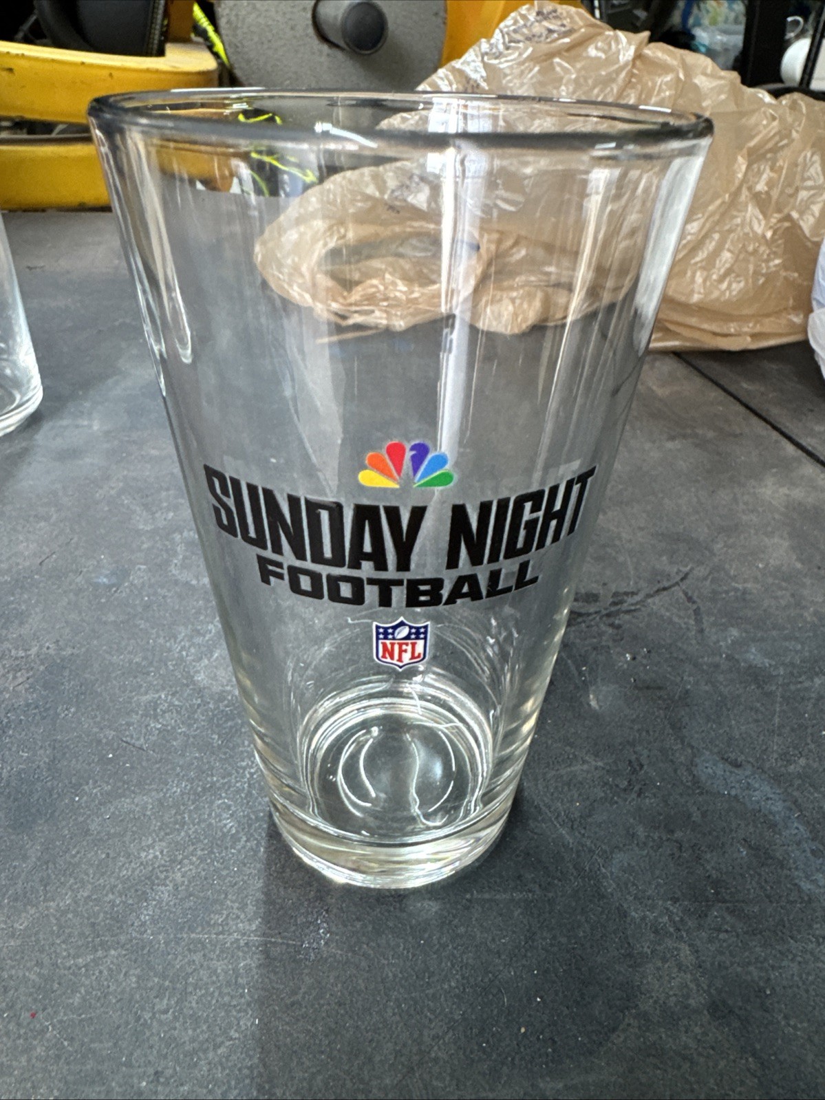Sunday Night Football Drinking Glass