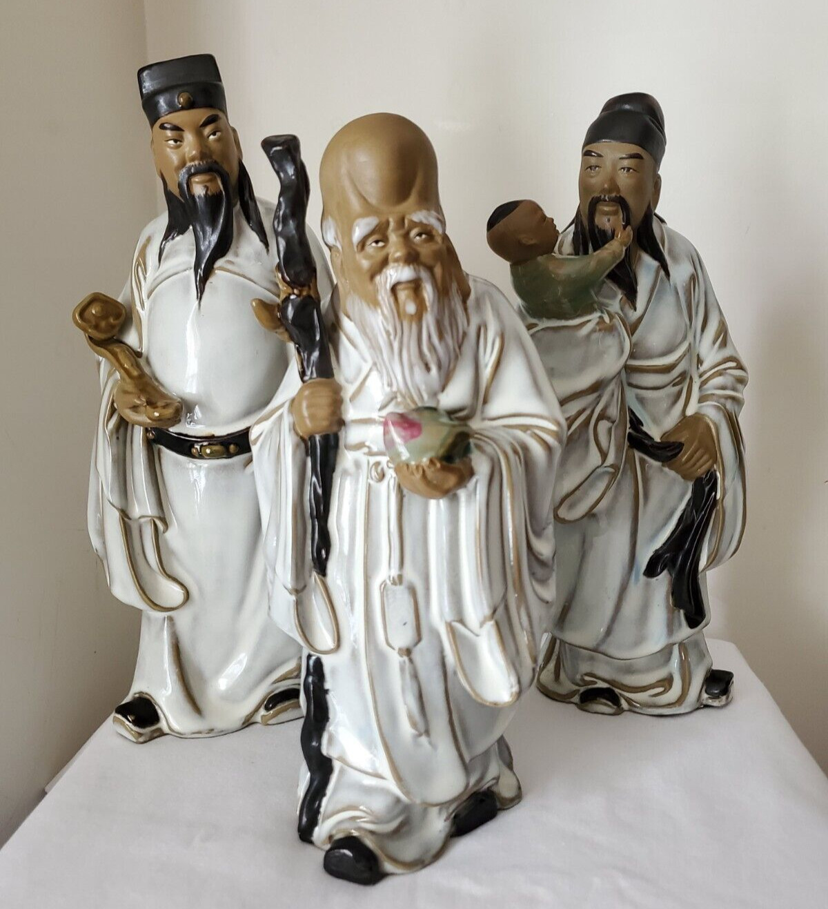 Vintage Mudmen Chinese Figurines (lot of 3) - 11