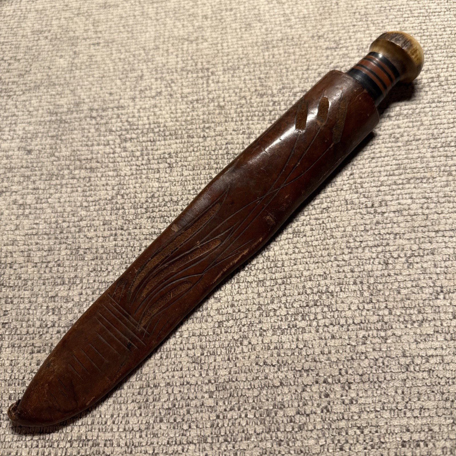 Vintage MSA Marbles  ~ROWLAND SHEATH CATTAIL~ Large Stamp 1903-1904 - 5.5” - 
