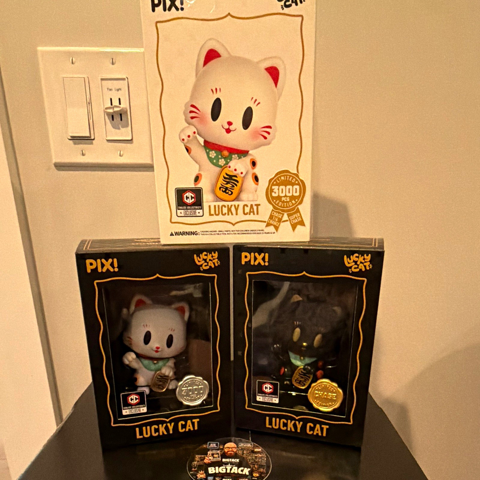 Thrilljoy PIX Lucky Cat Hero & Chase Bundle Chalice Exclusives LE 3000 pcs