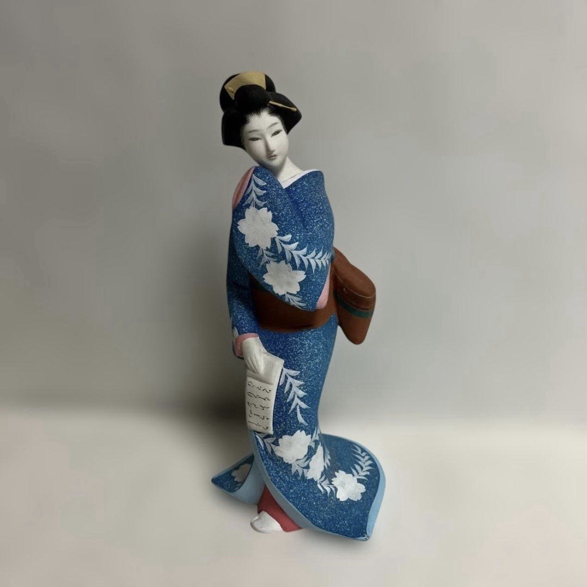Vintage Japanese Hakata Ningyo Traditional Art Figurine Collectible