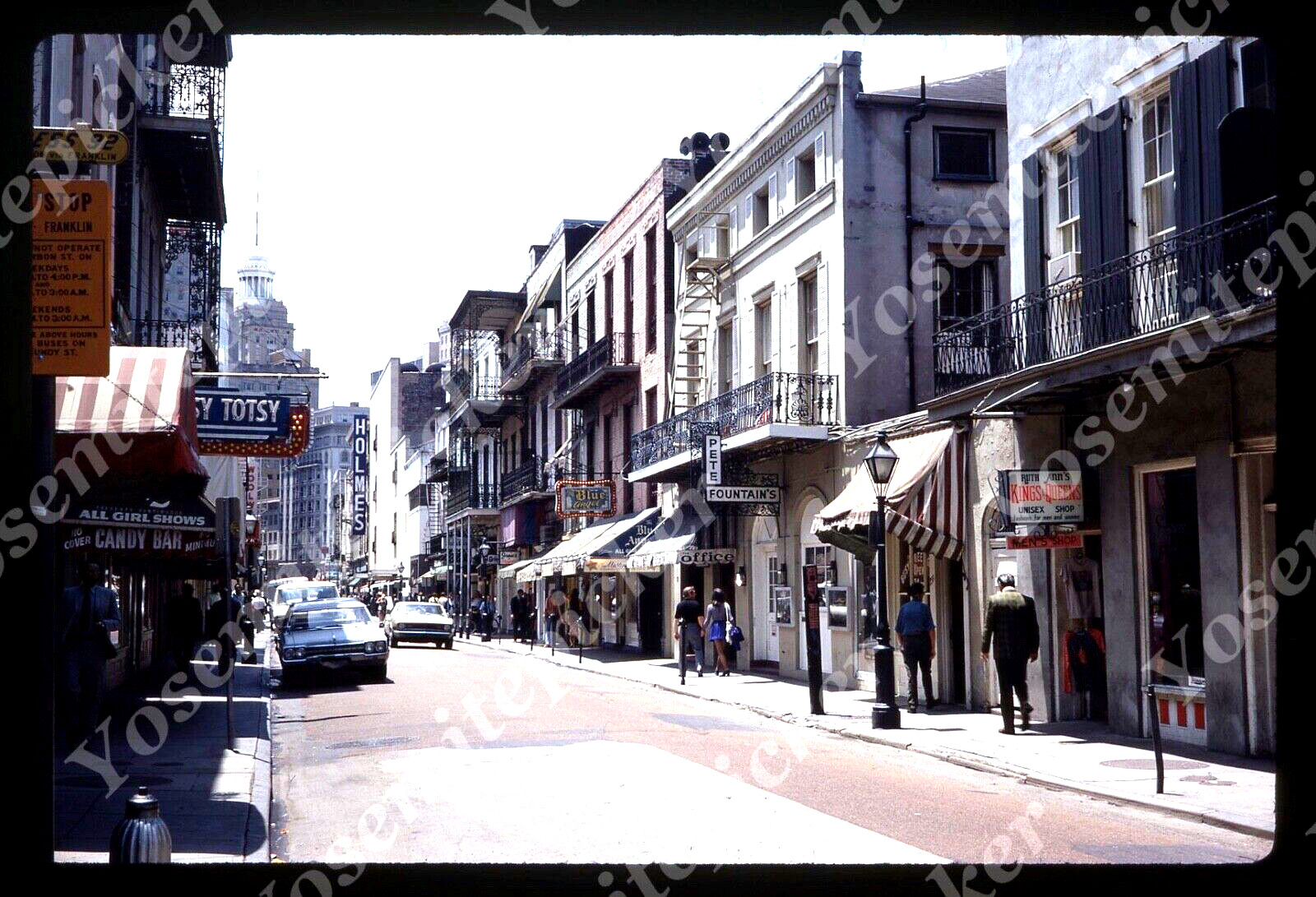 sl78 Original slide 1972 Kodachrome New Orleans Bourbon Street 562a