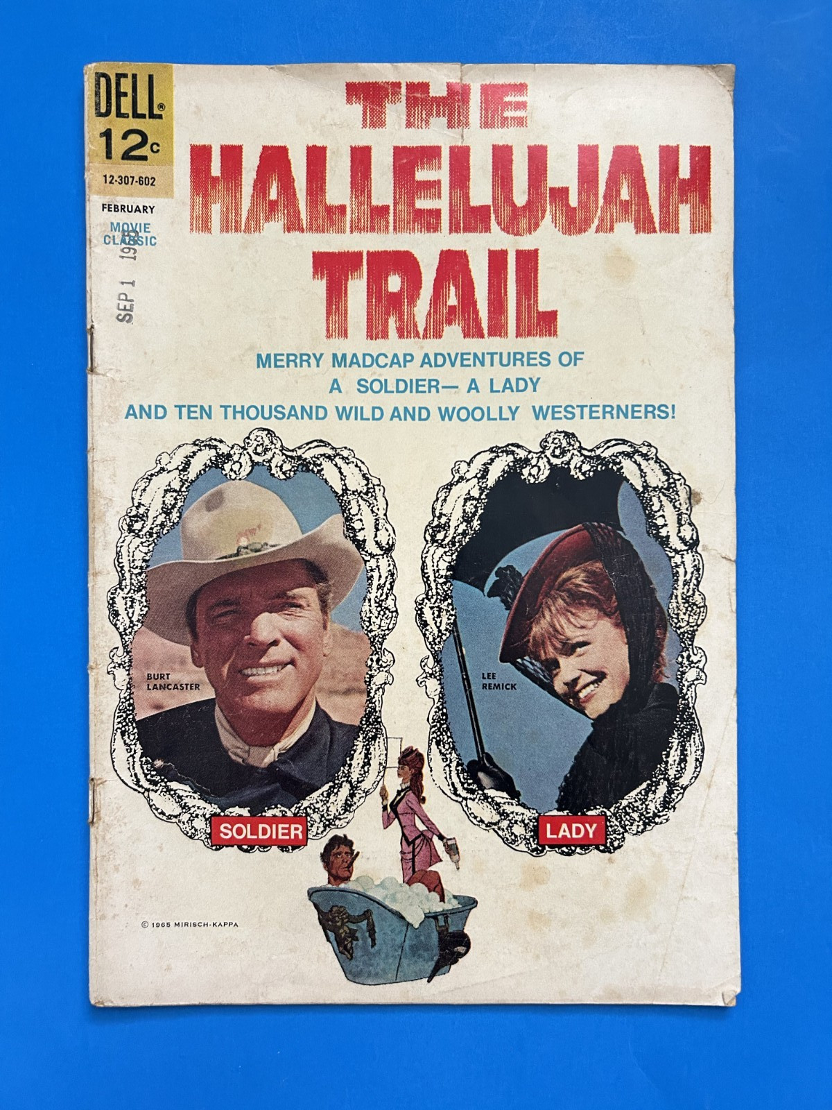 THE HALLELUJAH TRAIL COMIC BOOK 1965 DELL SILVER AGE BURT LANCASTER LEE REMICK