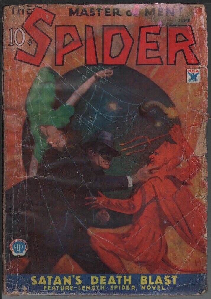 Spider 1934 June. Bondage cover.   Pulp