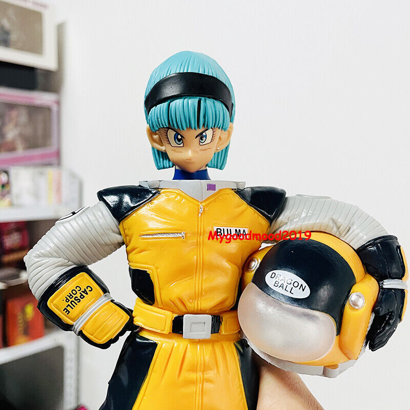 Hot Anime Dragon Ball Z Spacesuit Bulma PVC Figure Toy Girl Statue New Gift 10in