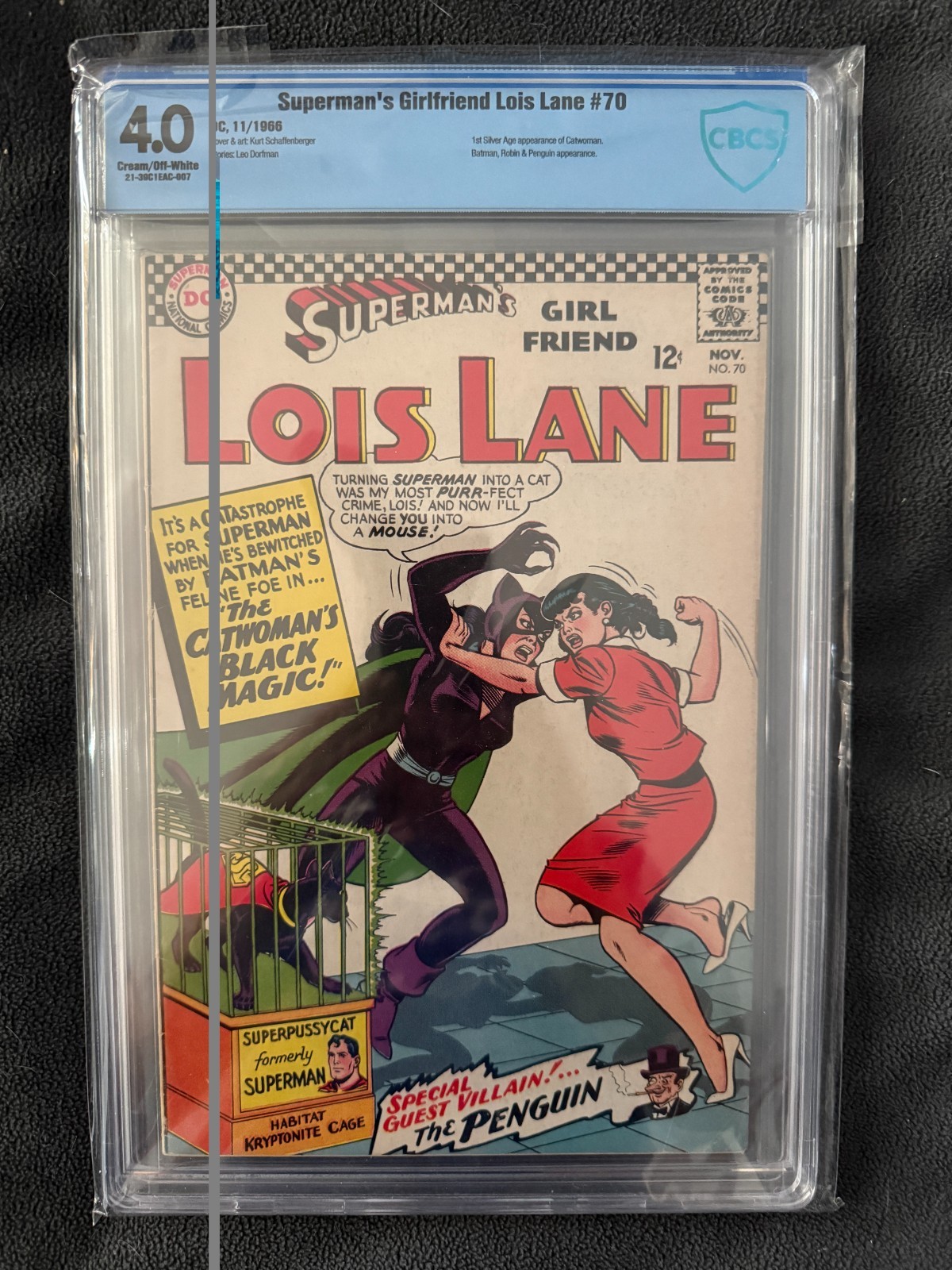SUPERMAN'S GIRLFRIEND LOIS LANE #70 (1966) - CBCS 4.0- 1ST SILVER AGE CATWOMAN