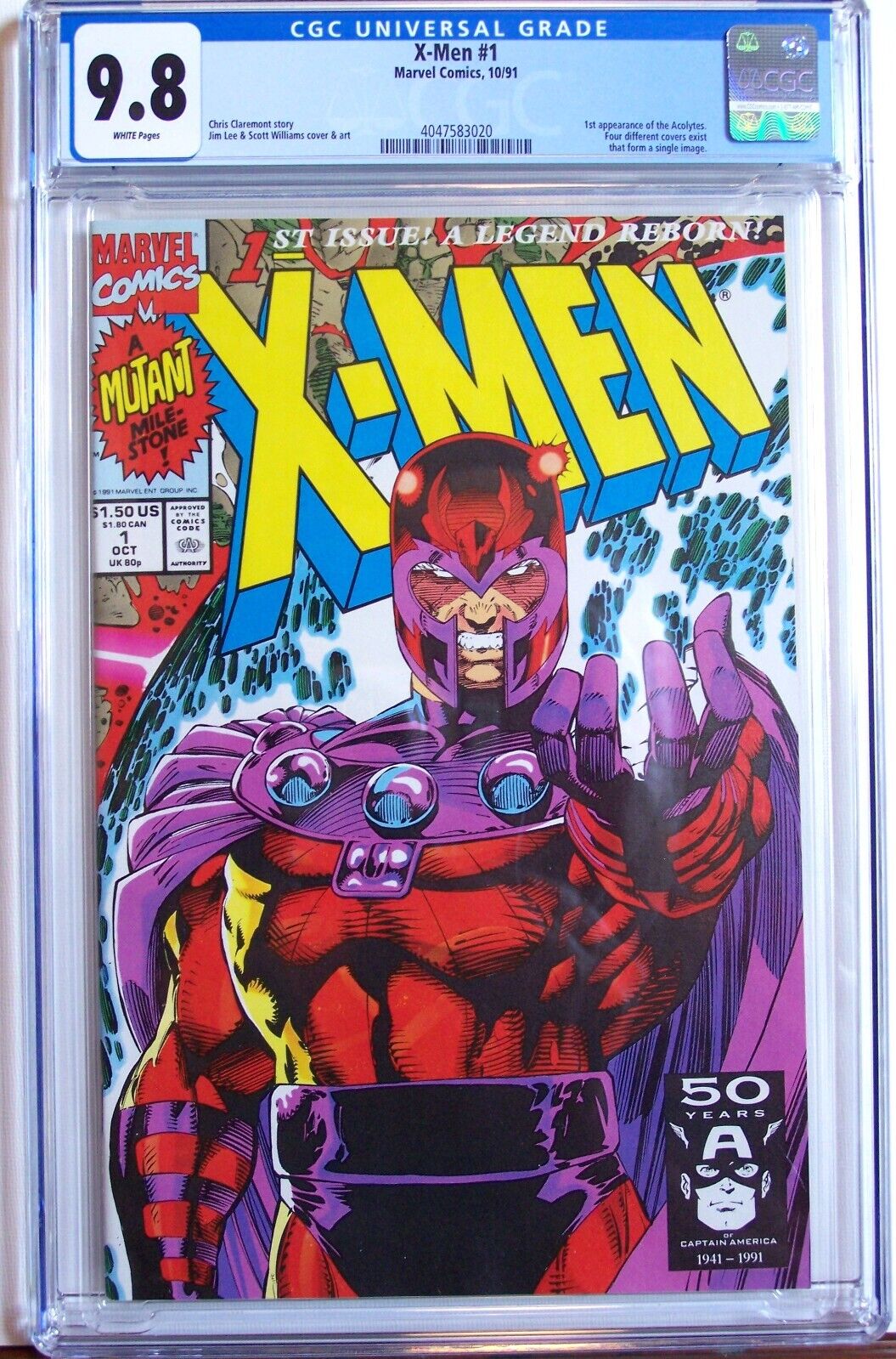 X-Men #1   1991 Marvel  Variant Cover D  Magneto  CGC 9.8 NM/Mint