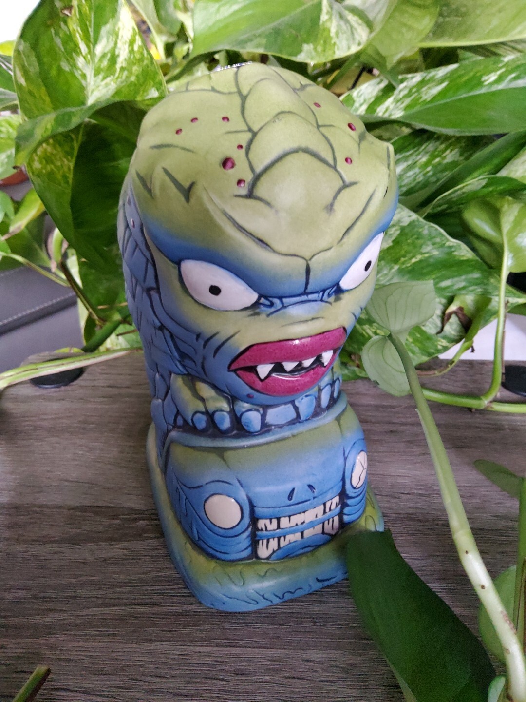 Swamp Creeper Bumper Car Tiki Mug By Biggs Tiki Blue Green Tiki Bar New
