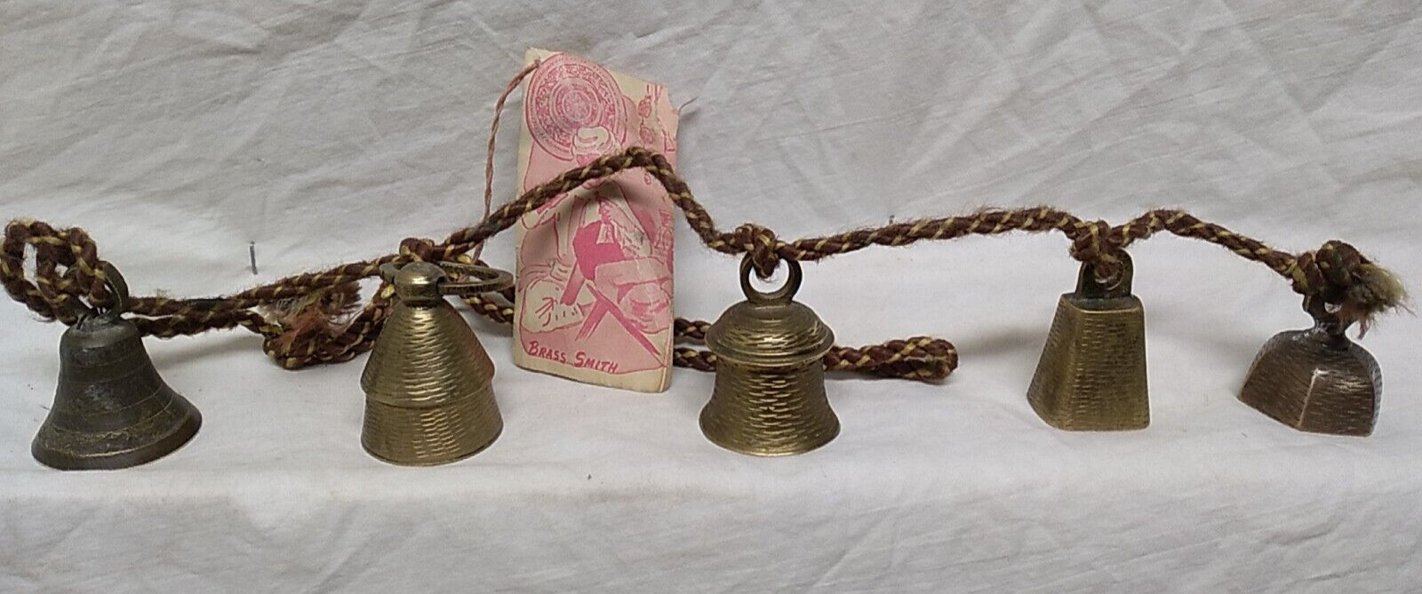 Bells of Sarna 5 different bell shapes & sounds Solid Brass handmade in India
