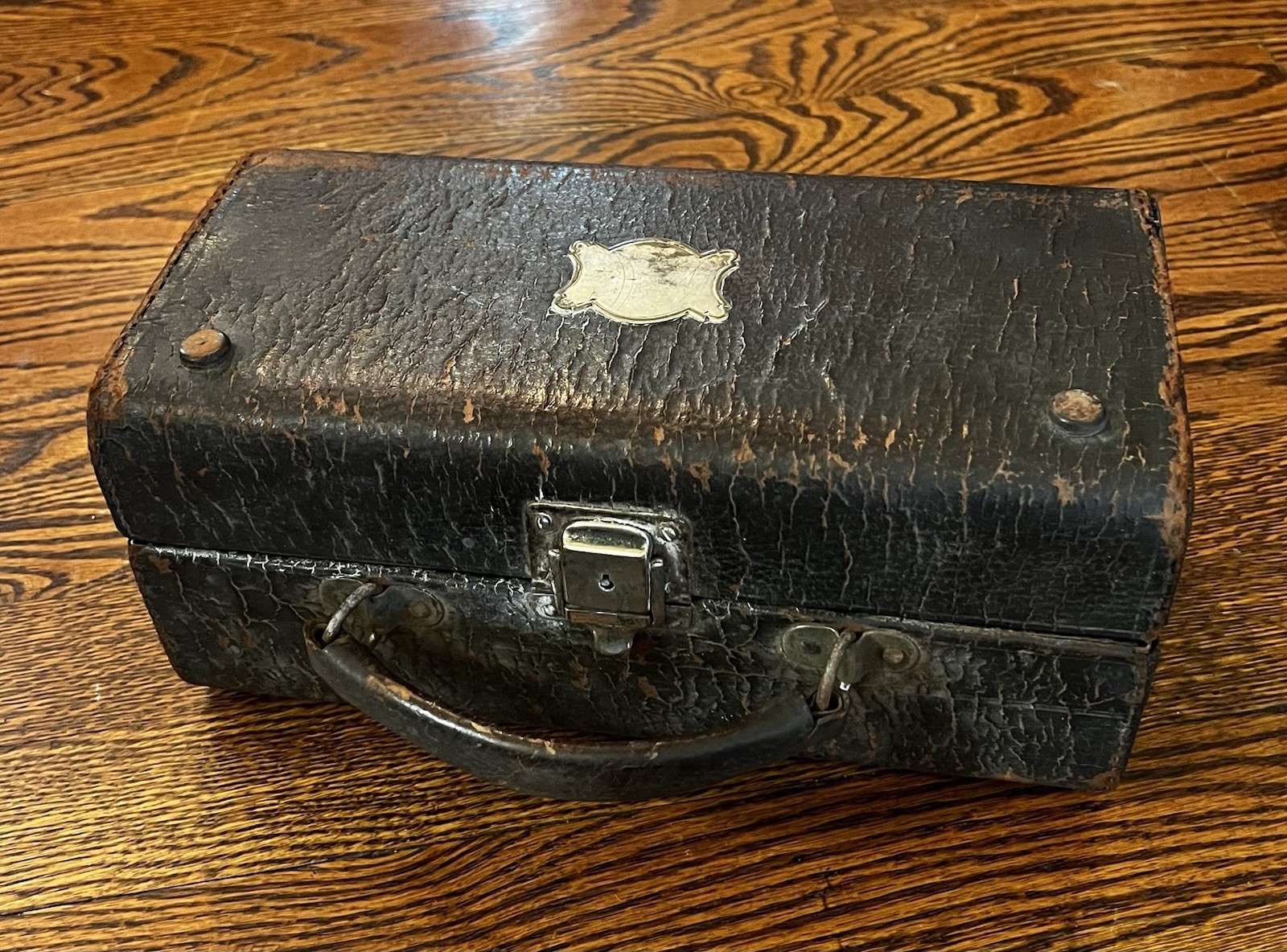 c1890 Antique VETERINARIAN MEDICAL Case w/Bottles