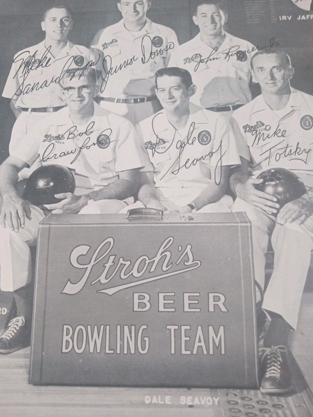 Vintage 1965-66 STROH\'S BEER Bowling Team Photo Detroit Mi Vintage 1965-66 STROH\'S BEER Bowling Team Photo Detroit Mi