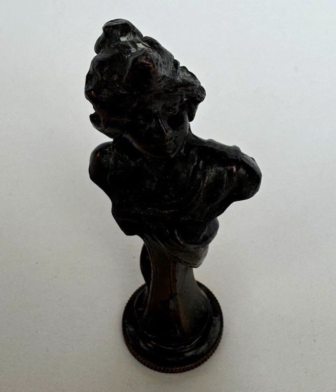 Antique Art Nouveau Woman Brass Figural Desk Wax Seal Stamp Monogram 3 Inch Antique Art Nouveau Woman Brass Figural Desk Wax Seal Stamp Monogram 3 Inch