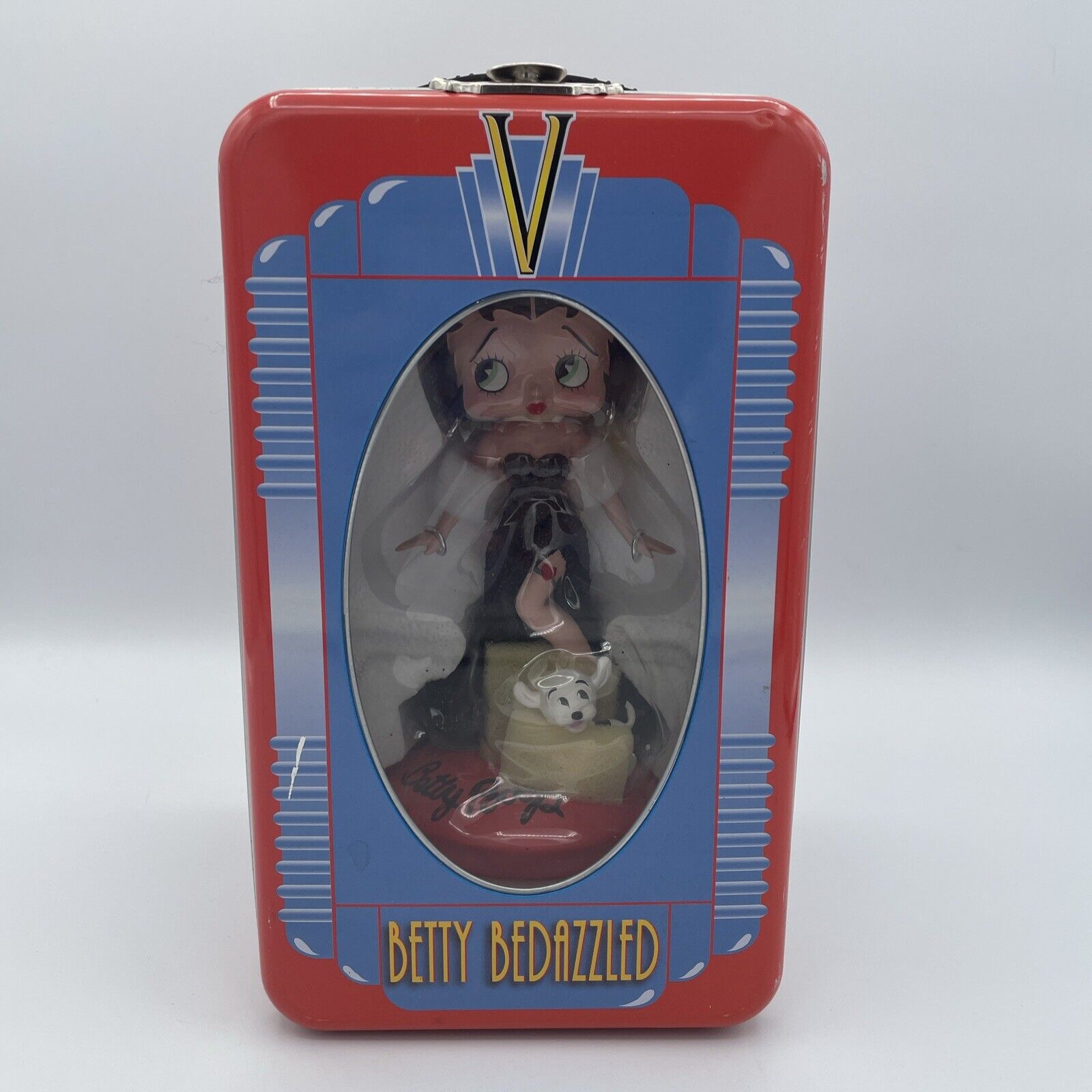 Vintage Society Betty Boop Society Bedazzled Bobblehead Series Keepsake Tin Case