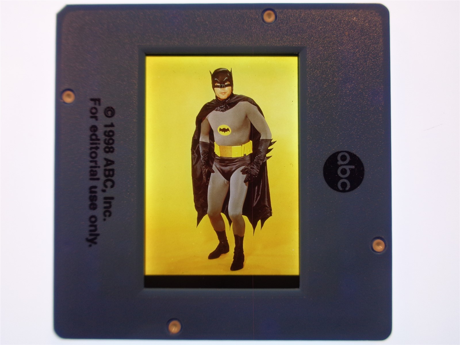 RHE2-388 ADAM WEST BATMAN 1998 ORIGINAL ABC COVER SHOOT 35MM COLOR SLIDE