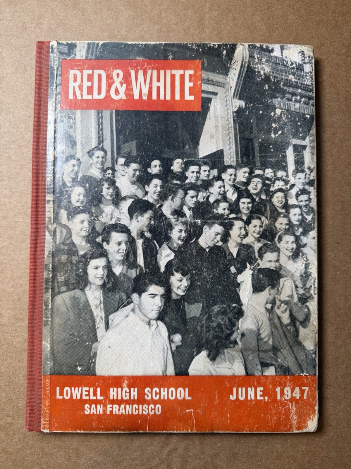 Vintage 1947 Lowell High School Red and White Yearbook San Francisco CA
