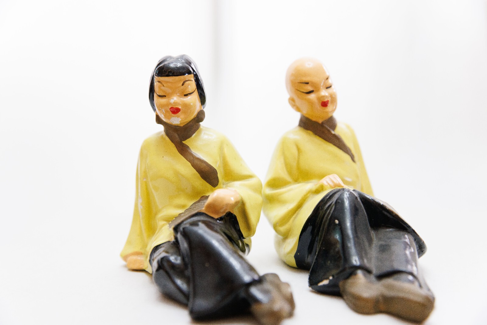 Vintage MCM Chinese Plaster figurines