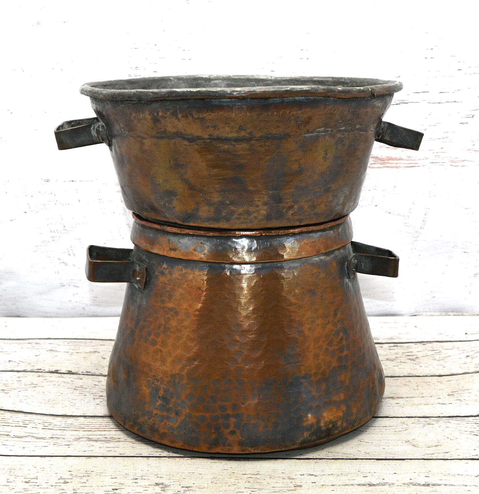 Antique Handmade Copper Couscousier North Africa Moroccan Couscous Pot