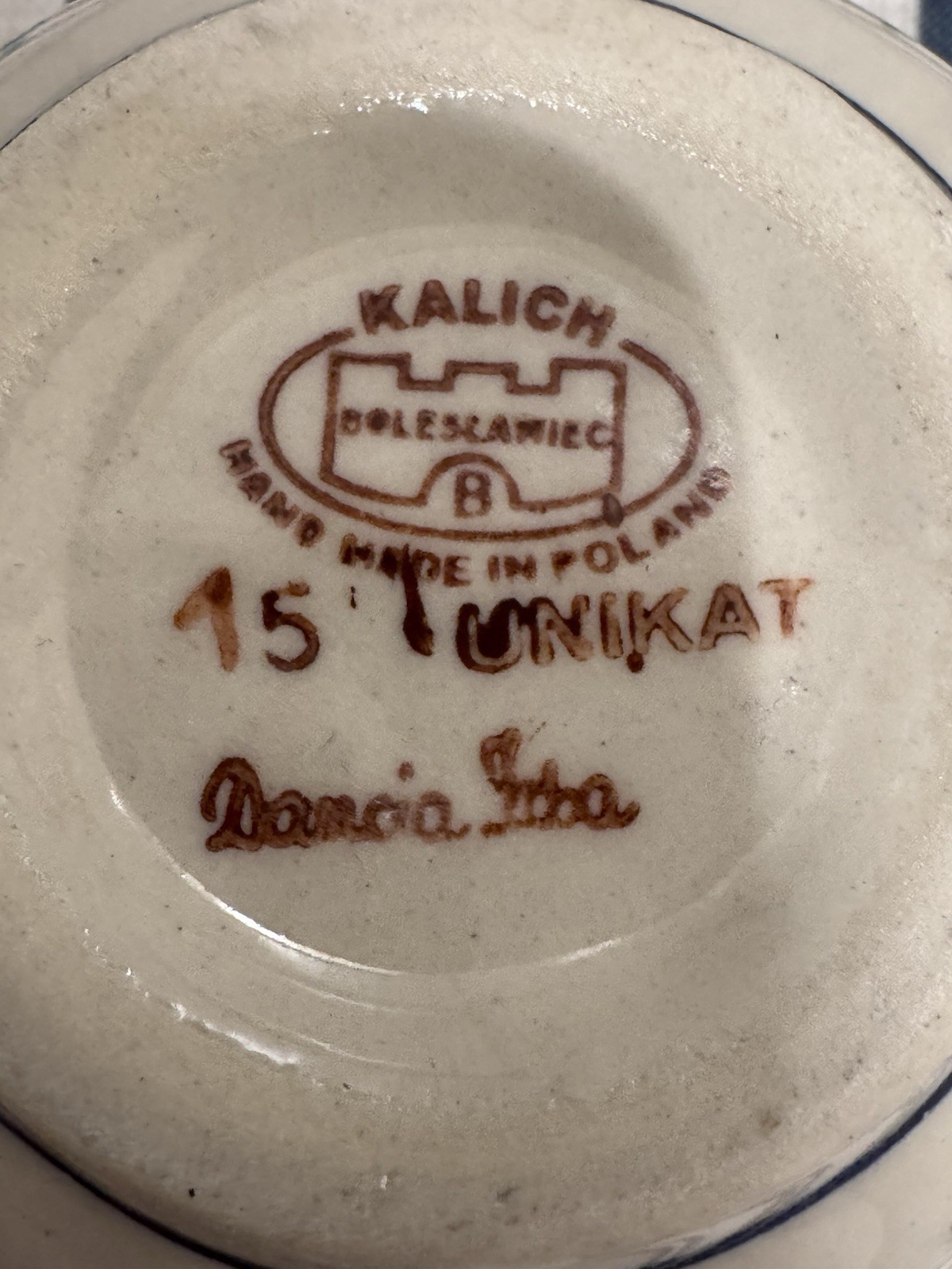 Boleslawiec Kalich UNIKAT 15 Polish Pottery Bubble Mug Signed Floral Handmade