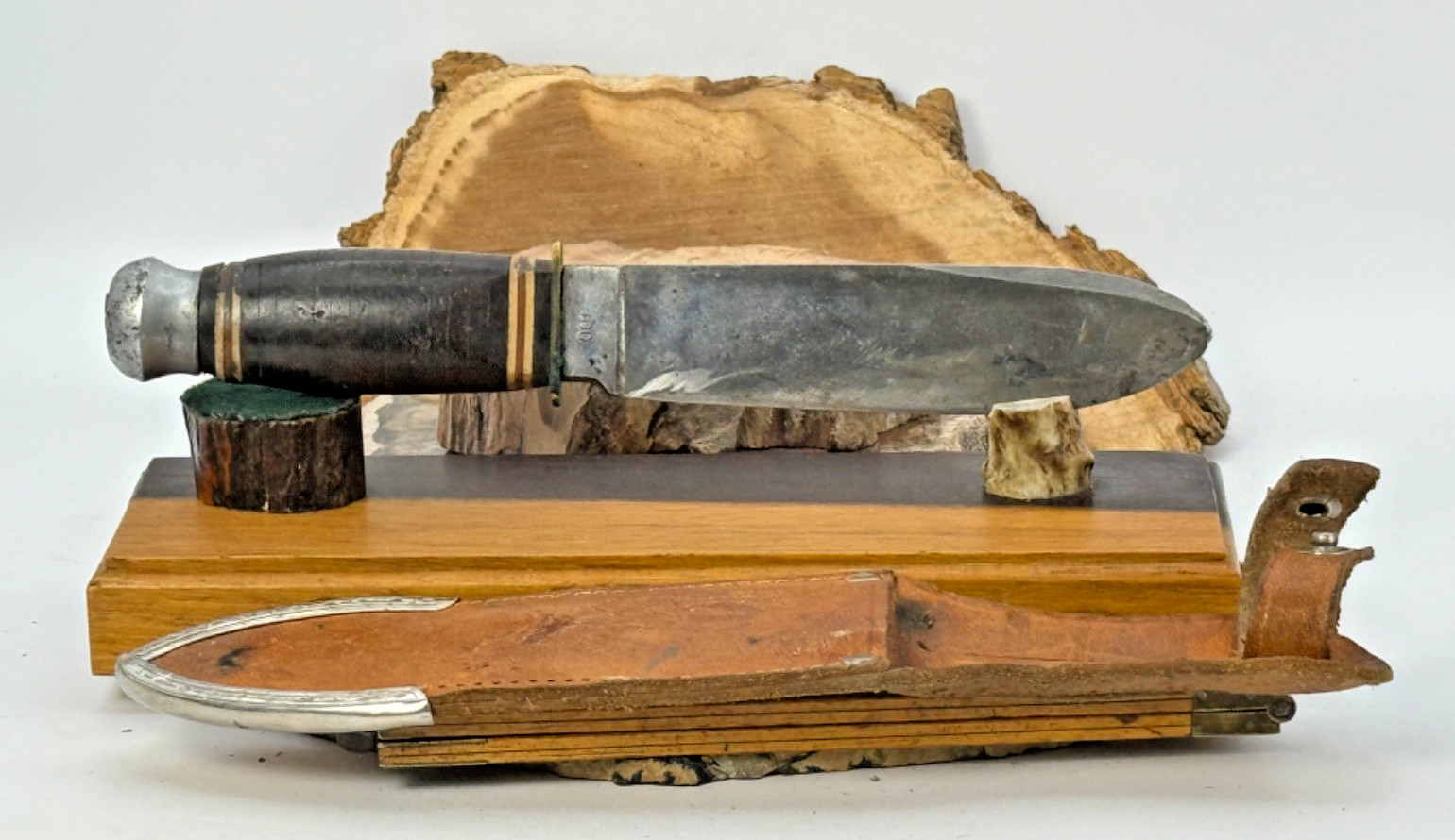 Rare Vintage Guttman Cutlery 400 Solingen German Fixed Blade w/sheath--2568.25