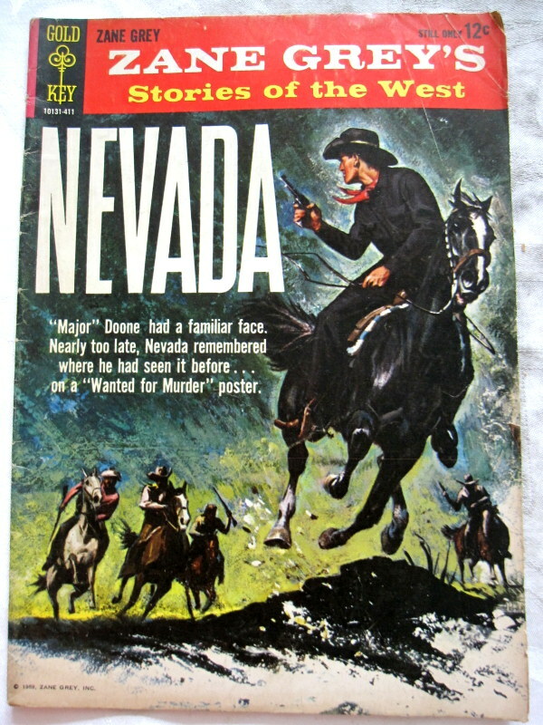 Zane Grey's Stories Of The West Nevada 1959 Gold Key Western comic VF or a VF+ 8