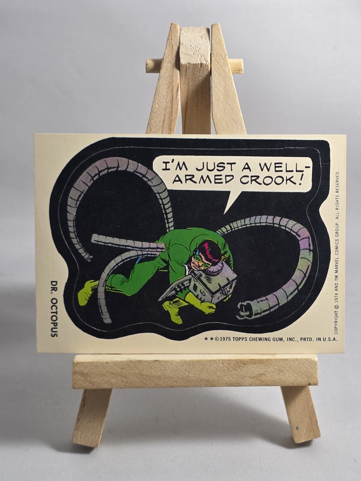 Vintage 1975 Topps Marvel Comic Book Heroes Stickers Dr. Octopus **2 Asterisks