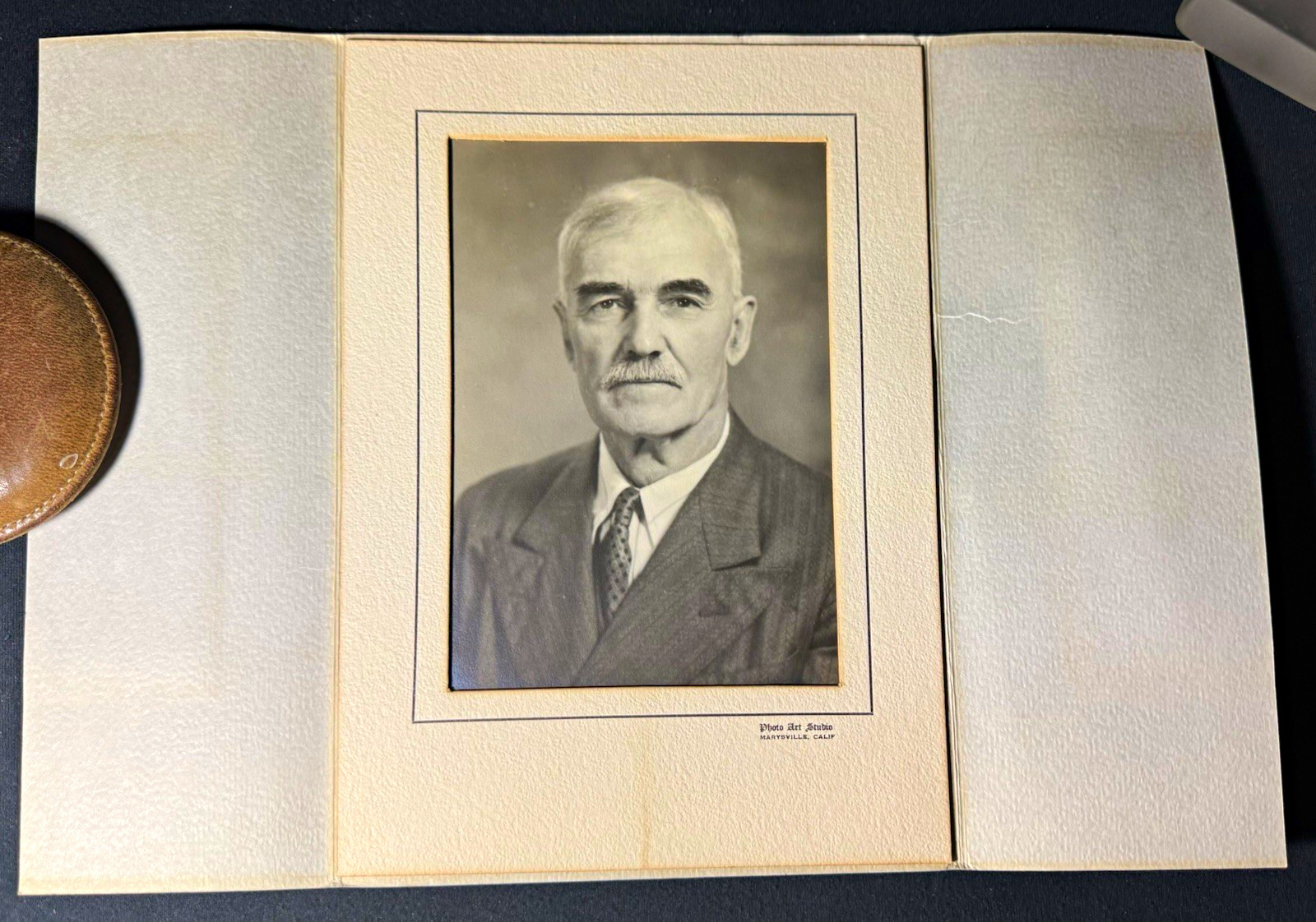 Vintage B&W Portrait Photograph Older Man, Matted, Paper, Single Photo Vintage B&W Portrait Photograph Older Man, Matted, Paper, Single Photo