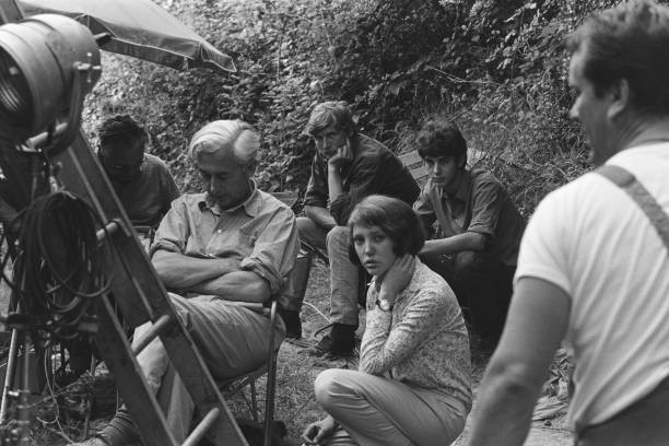 Robert Bresson Anne Wiazemsky film set Au hasard Balthazar August - Old Photo 3