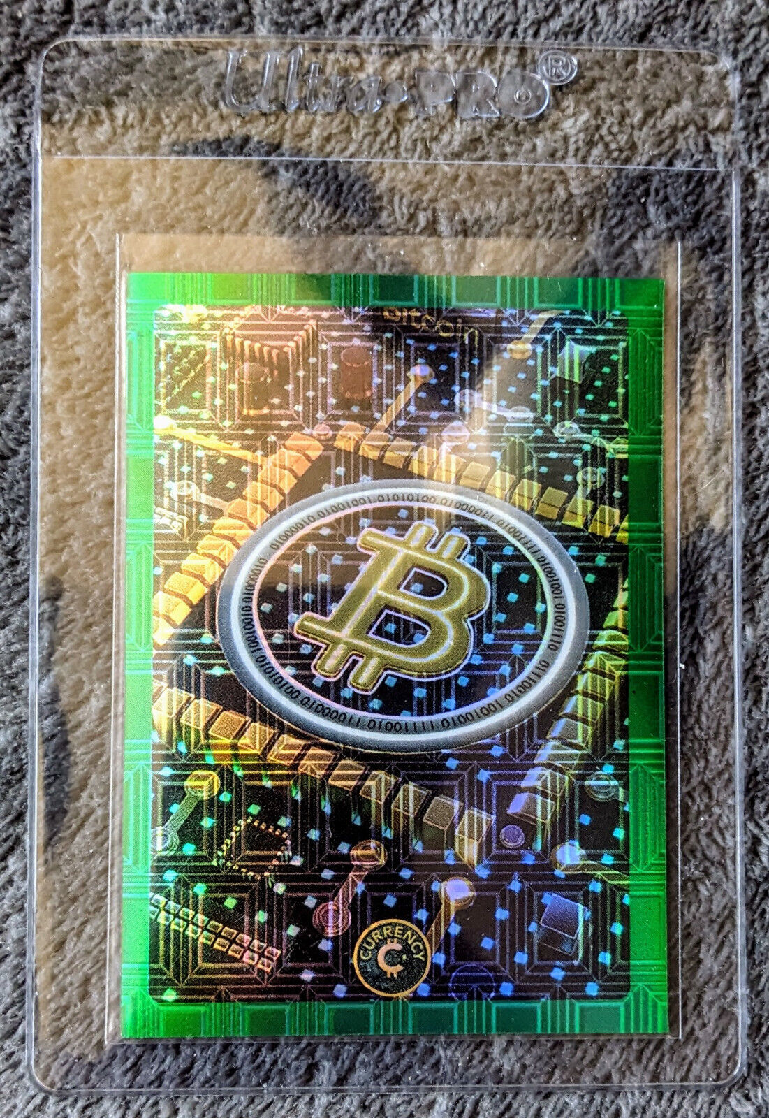 2022 1st Edition Cardsmiths Currency Series 1 Emerald MR1 Bitcoin Trading Card
