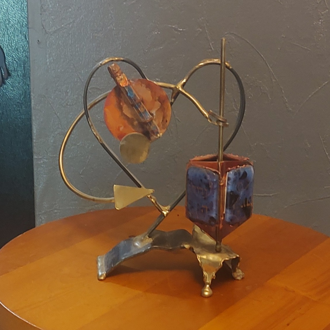 Gary Rosenthal, American Hand Crafted, Brass And Glass Moving Sculpture