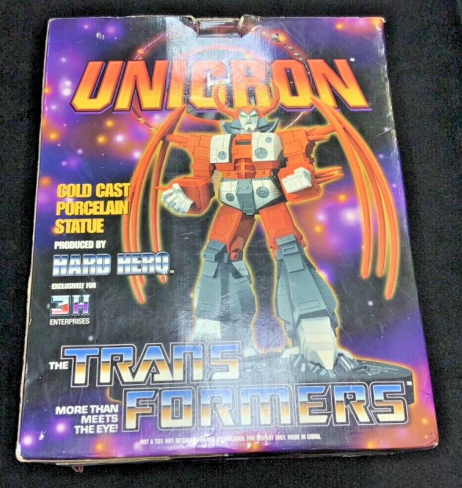 2002 Transformers 15 3/4” Unicron Hard Hero Statue BotCon Exclusive w/ Box