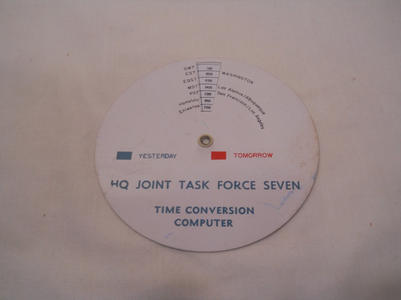 HQ Joint Task Force Seven Time Conversion Computer Nuclear test
