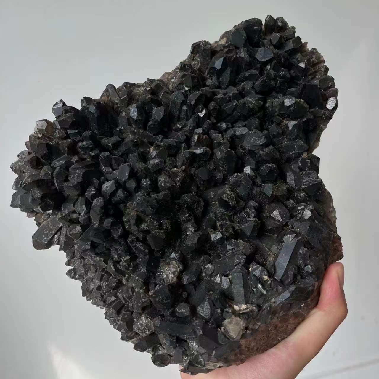 10.1LB Large Natural Smokey Quartz Cluster Mineral Specimen Crystal Healing