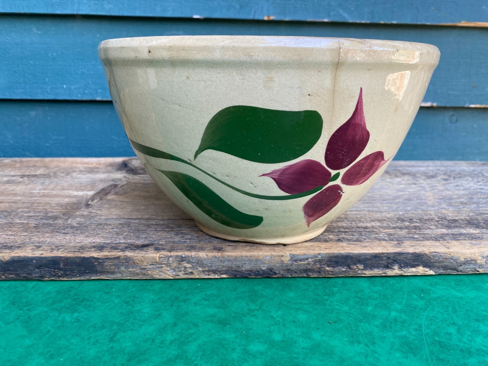 Vintage Watt Oven Ware Advertising #9 Bowl Starflower Holty Feed Co. Houston, MN